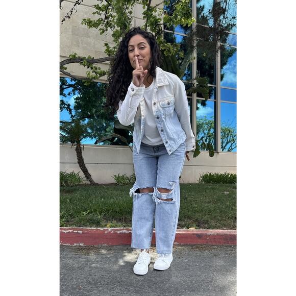 TAYLOR SWIFT You’re Being Too Loud You Need To Calm Down Upcycled Denim Jacket M - Picture 3 of 12